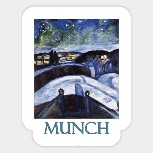 Starry Night by Edvard Munch Sticker